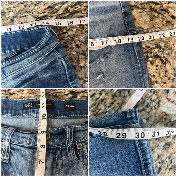 BKE Buckle Jake Straight Blue Distressed Paint Splatter  Distressed Men’s 32X32 - Picture 3 of 10